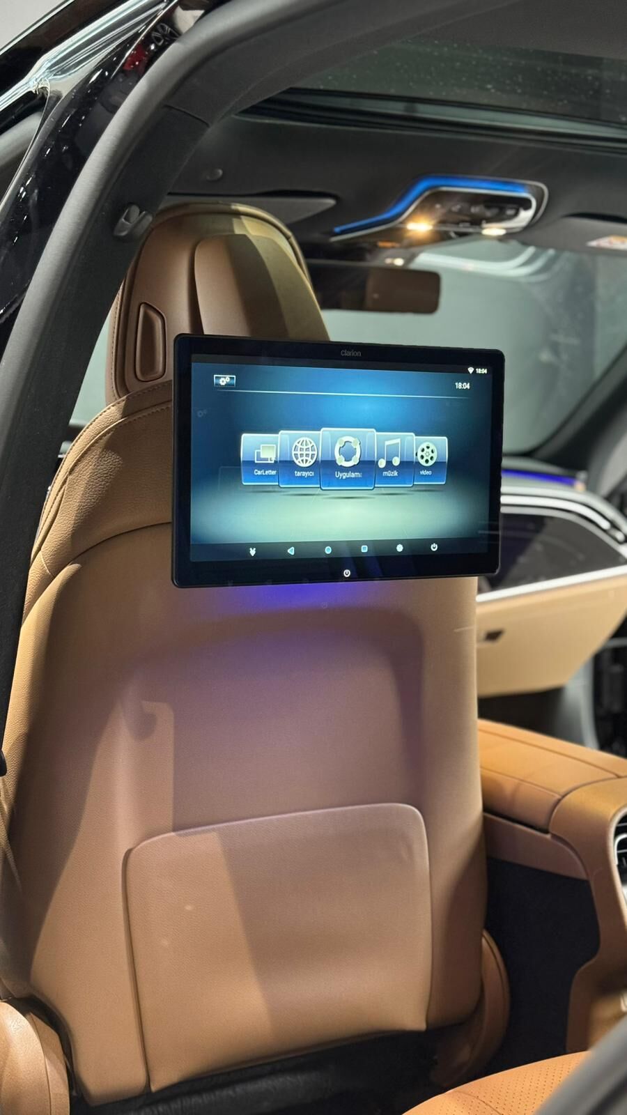 MERCEDES W214 14'' ARKA EĞLENCE PAKETİ AMBİYANS AYDINLATMALI